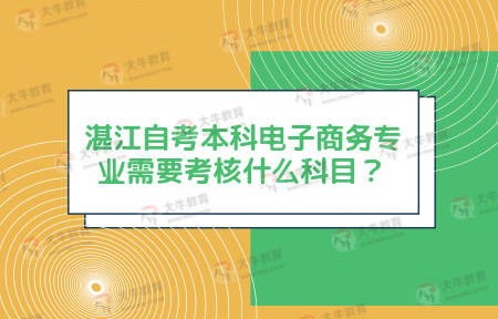 电子商务专业考啥科目好
