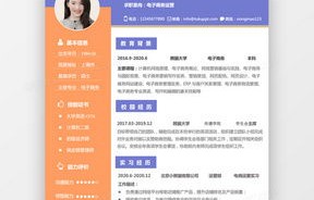电子商务专业简历在校经历